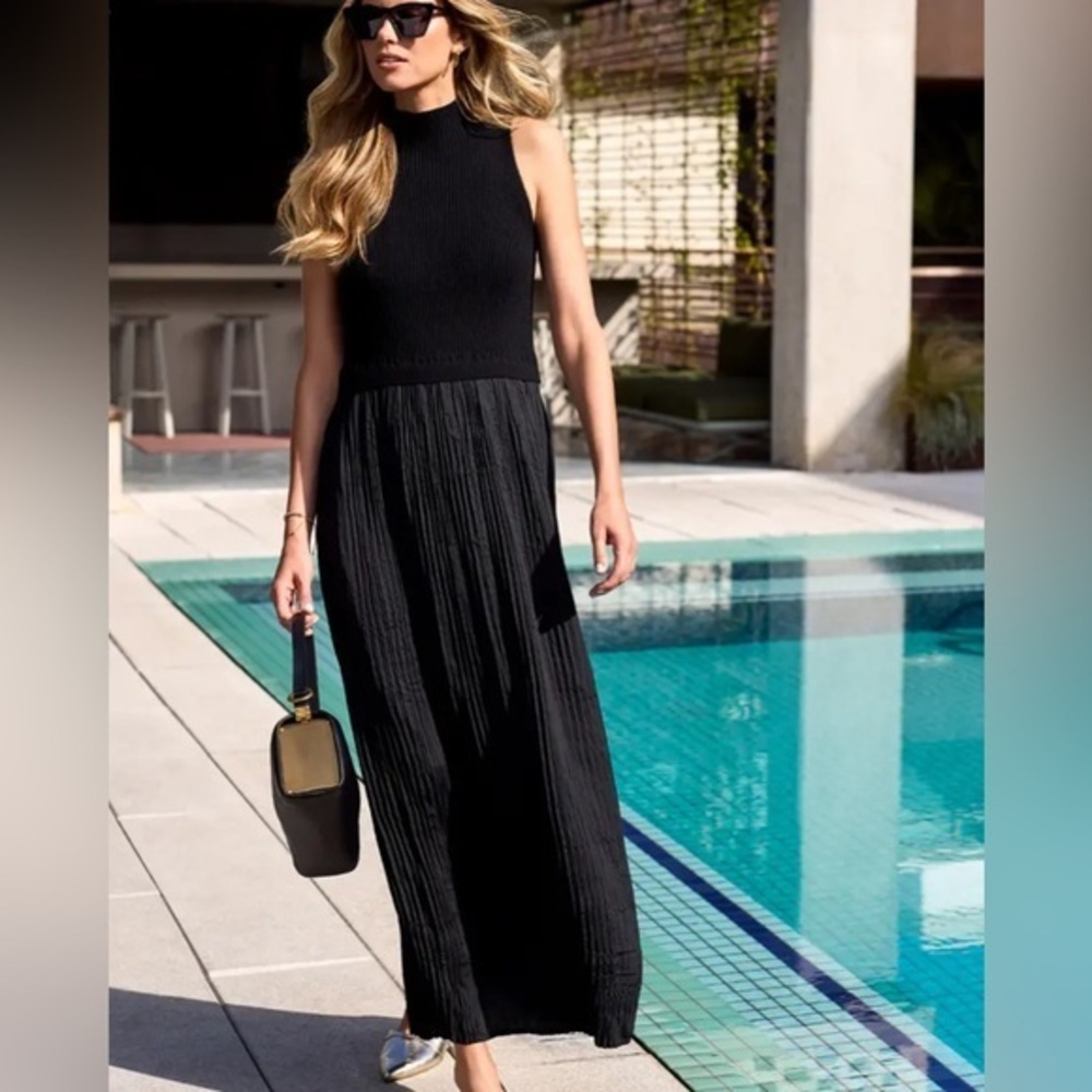 Tribal Femme Sleeveless Twofer Maxi Dress